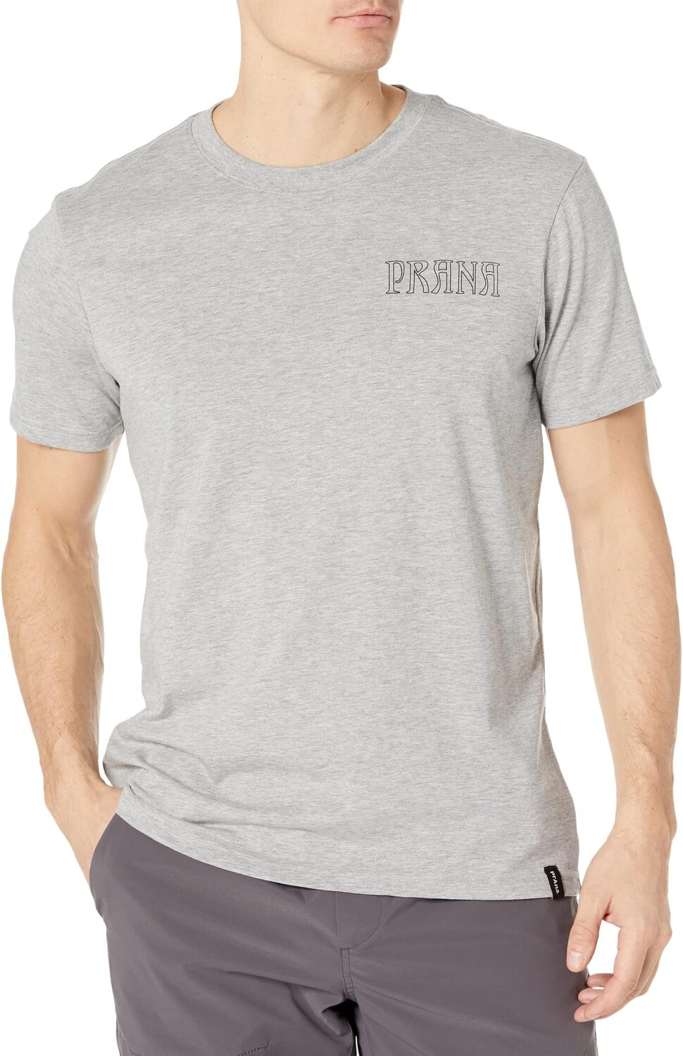 

Футболка Prana Bishop Creek Short Sleeve Tee Standard Fit, цвет Medium Heather Grey