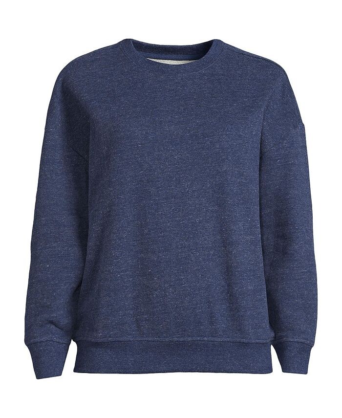 

Женская толстовка с длинным рукавом Serious Sweats Lands' End, цвет Deep sea heather