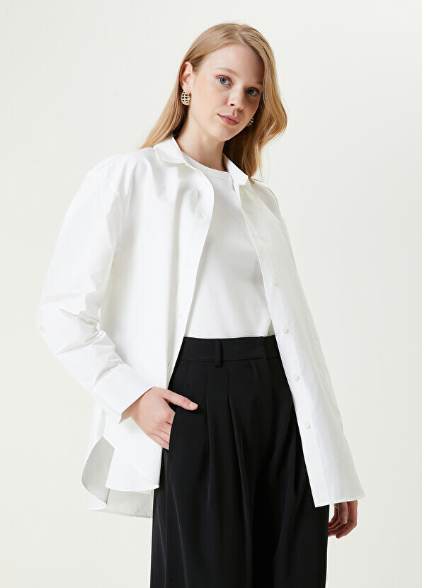 

Рубашка off white из тафты-бойфренда Beymen