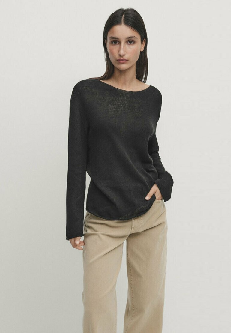 

Вязаный свитер Massimo Dutti, цвет black