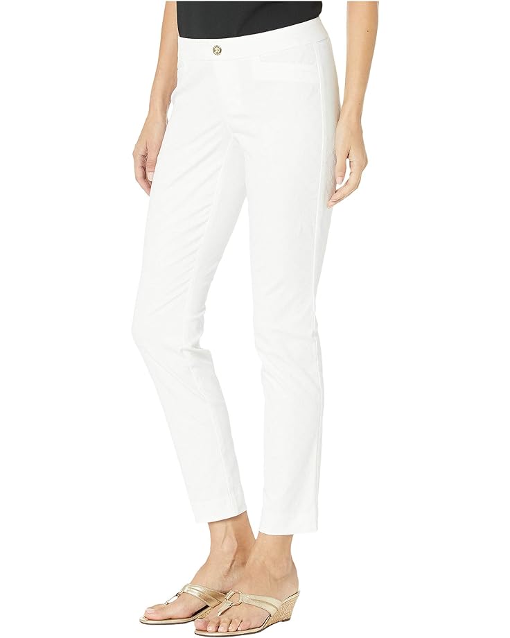 emerald faarufushi resort Брюки Lilly Pulitzer Kelly Textured Ankle Length Skinny Pants, цвет Resort White