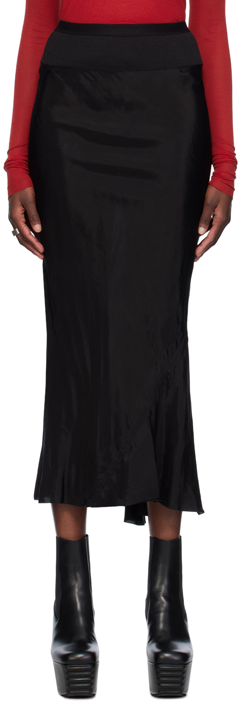 Черная юбка-миди до теленка Rick Owens юбка годе galar миди размер 44 бордовый