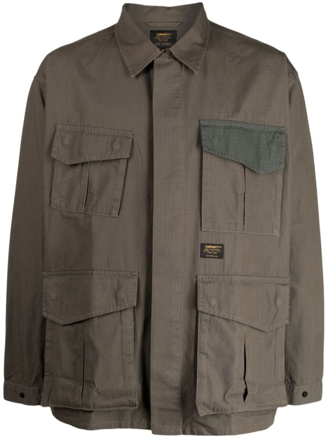 

Carhartt WIP куртка с нашивкой-логотипом, коричневый