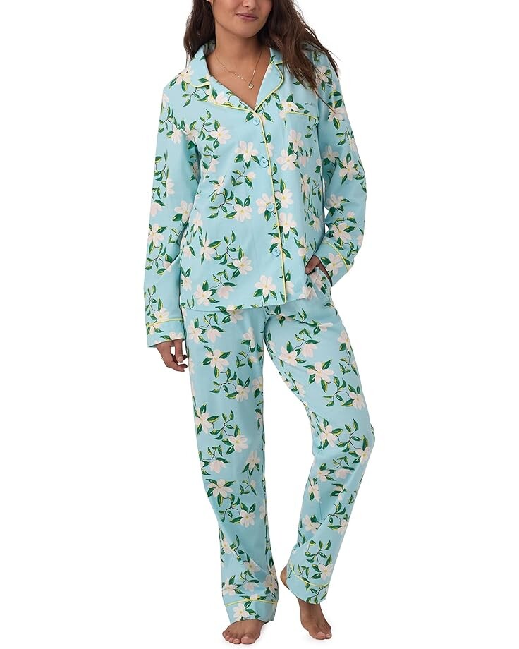 Пижама Bedhead PJs Organic Cotton Classic Notch, цвет Belle Blossoms