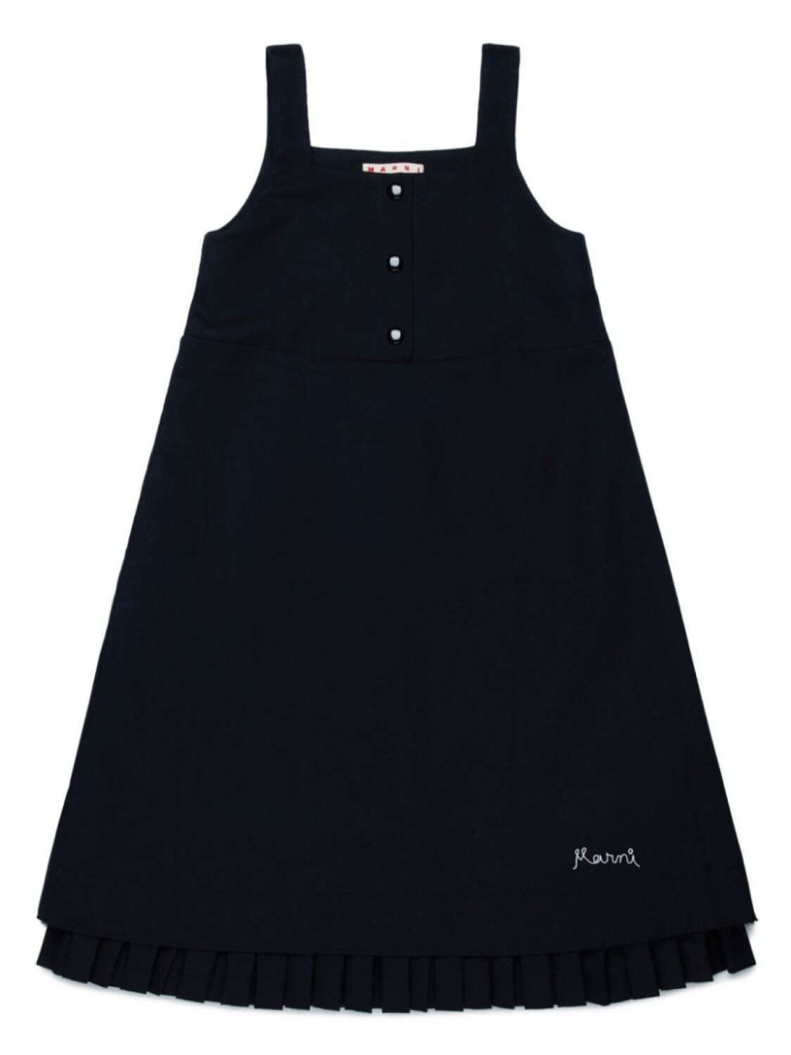 Marni Kids многослойное платье без рукавов со складками, черный