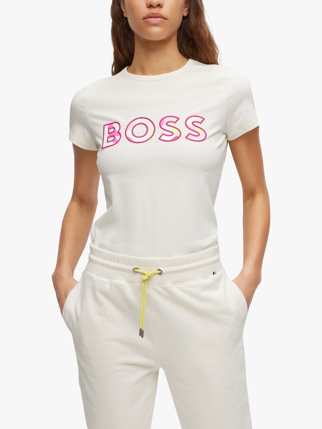 

Футболка с логотипом Eventsa HUGO BOSS, открытый белый