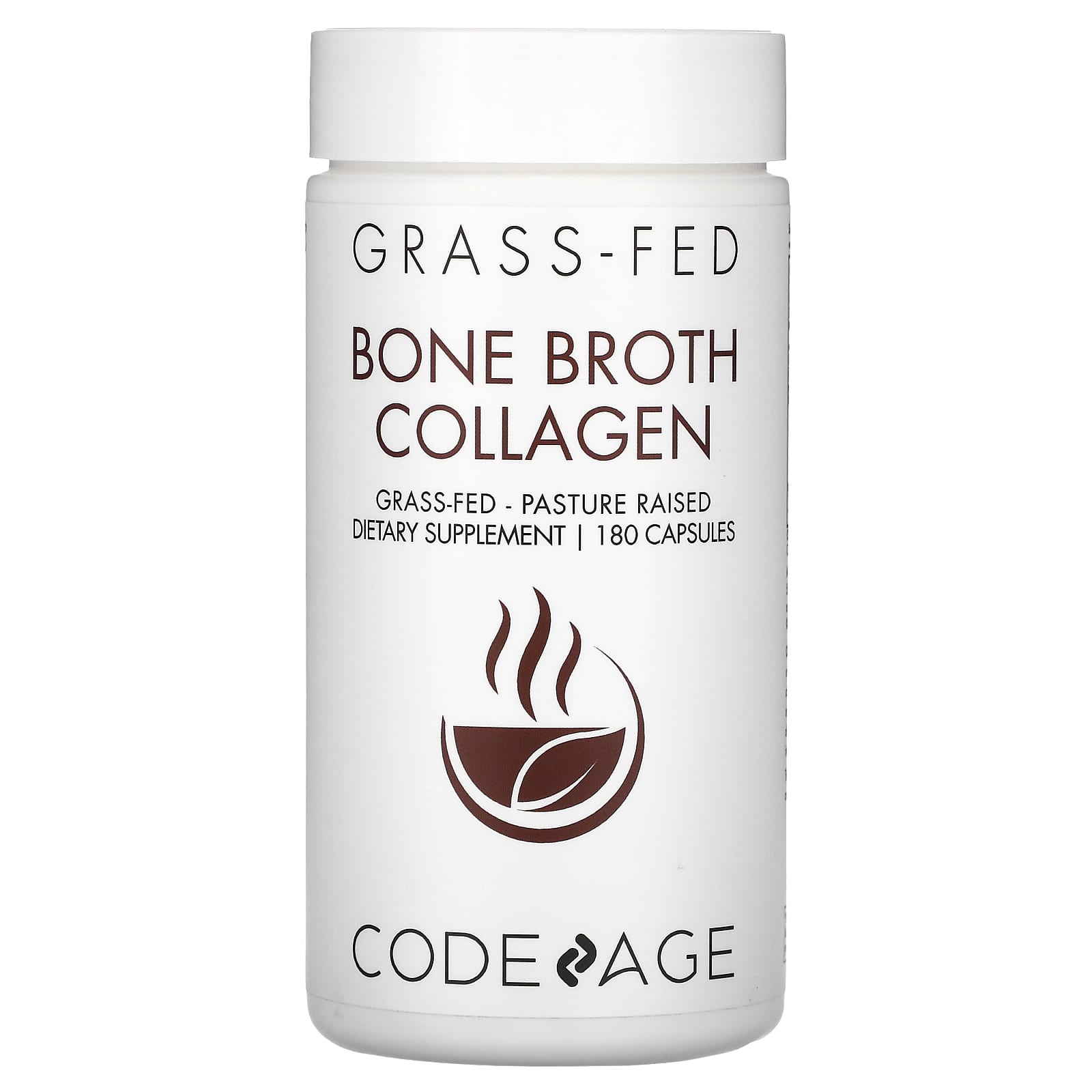 

Bone Broth Collagen, 180 капсул, Codeage