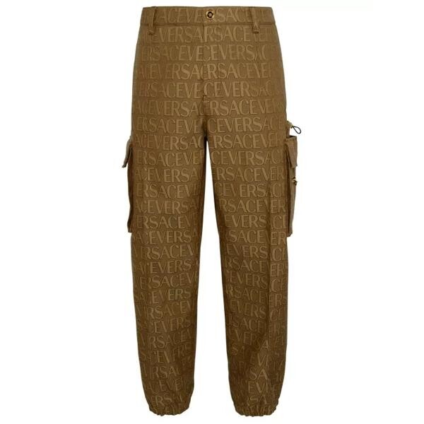 

Брюки cotton blend pants Versace, коричневый