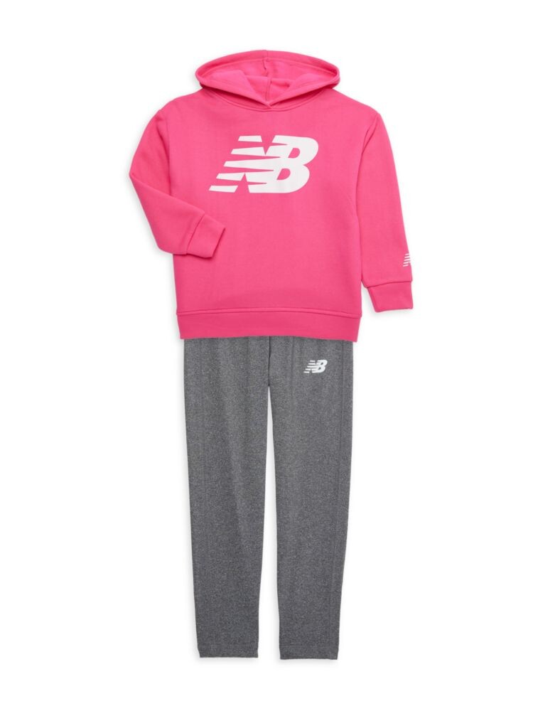 

Комплект из двух предметов: худи и леггинсы для девочек New Balance, розовый