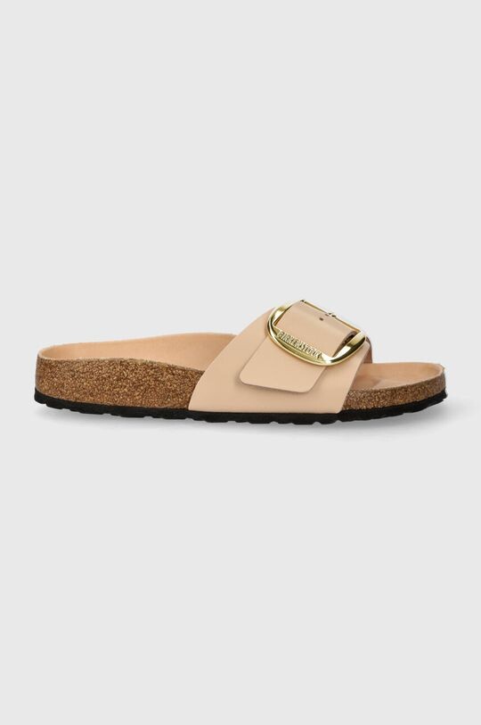 

Кожаные тапочки Madrid с большой пряжкой Birkenstock, бежевый