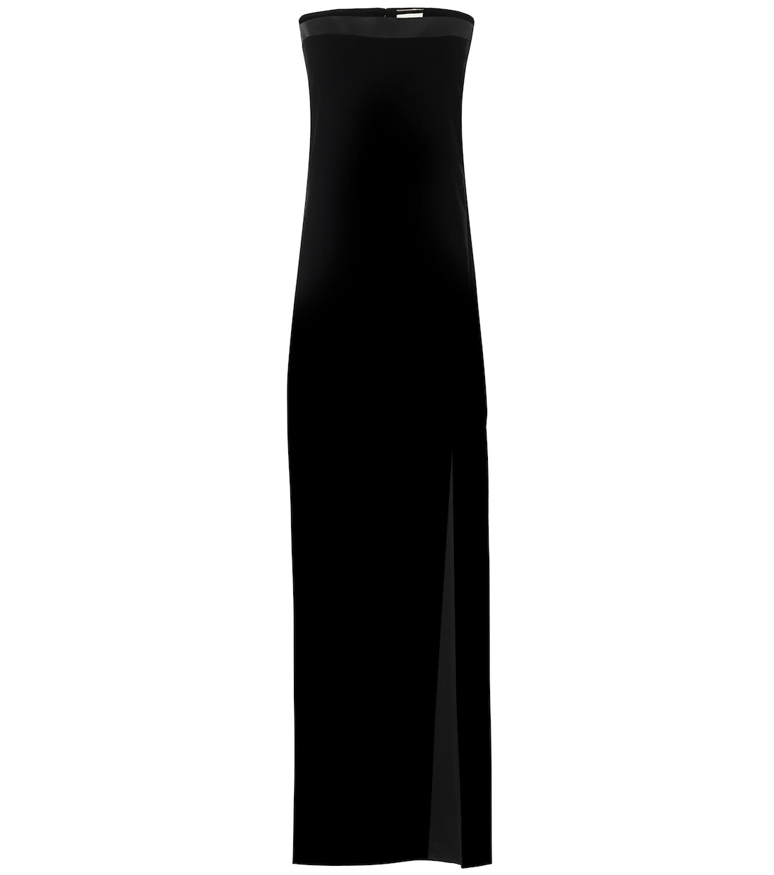

Бархатное платье без бретелек SAINT LAURENT, черный