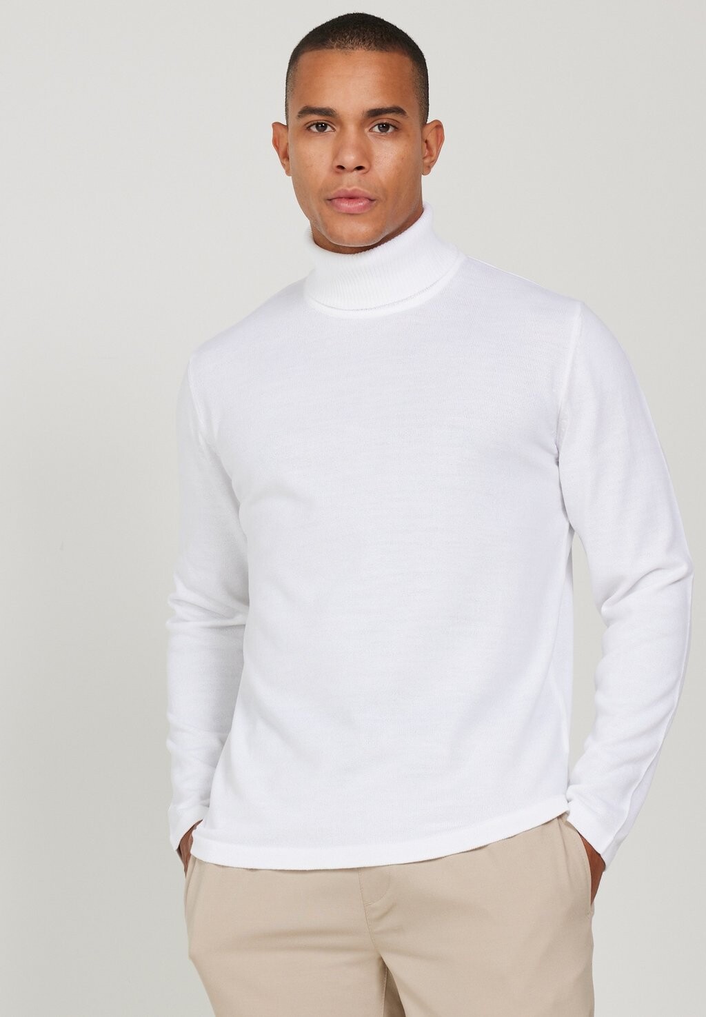 

Вязаный джемпер STANDARD FIT FULL COLLAR AC&CO / ALTINYILDIZ CLASSICS, цвет ecru