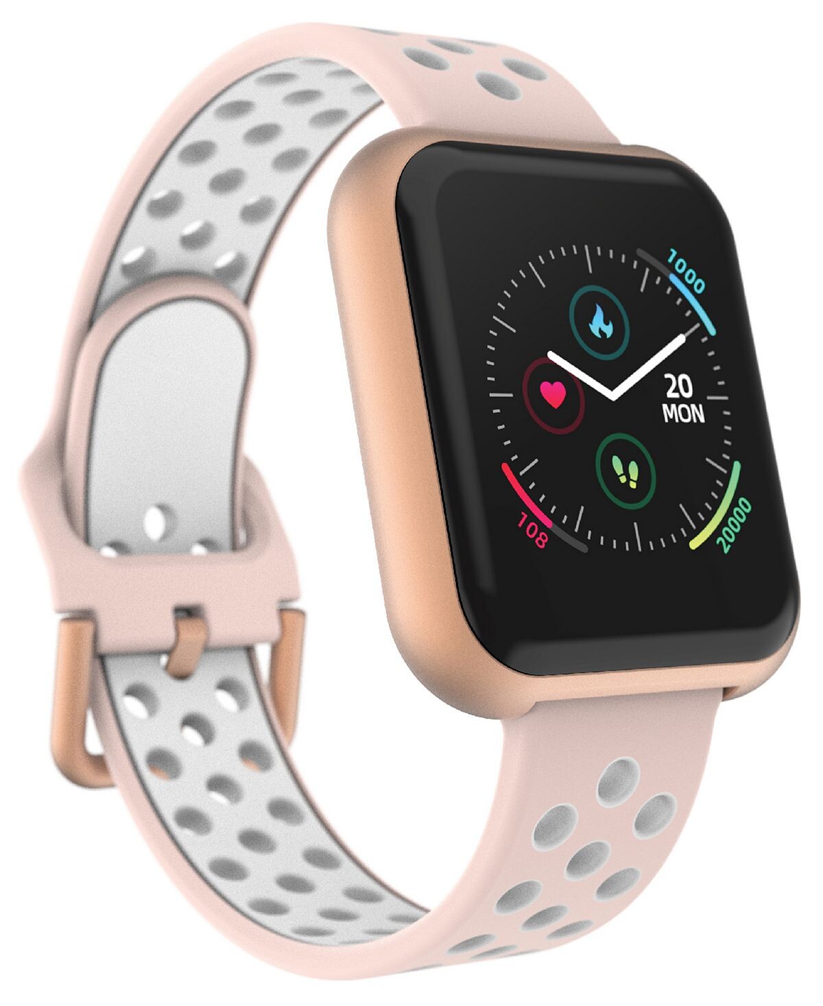 

Умные часы Air 3 Unisex Blush, белый силиконовый ремешок с сенсорным экраном, 40 мм iTouch