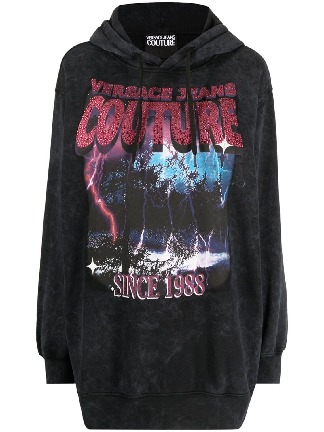 

Versace Jeans Couture худи с графичным принтом, черный
