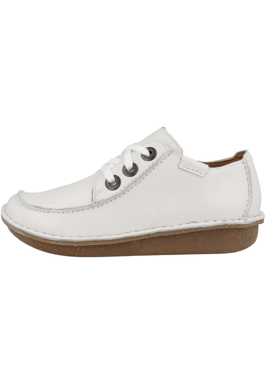 

Спортивные туфли на шнуровке FUNNY DREAM Clarks, цвет white leather