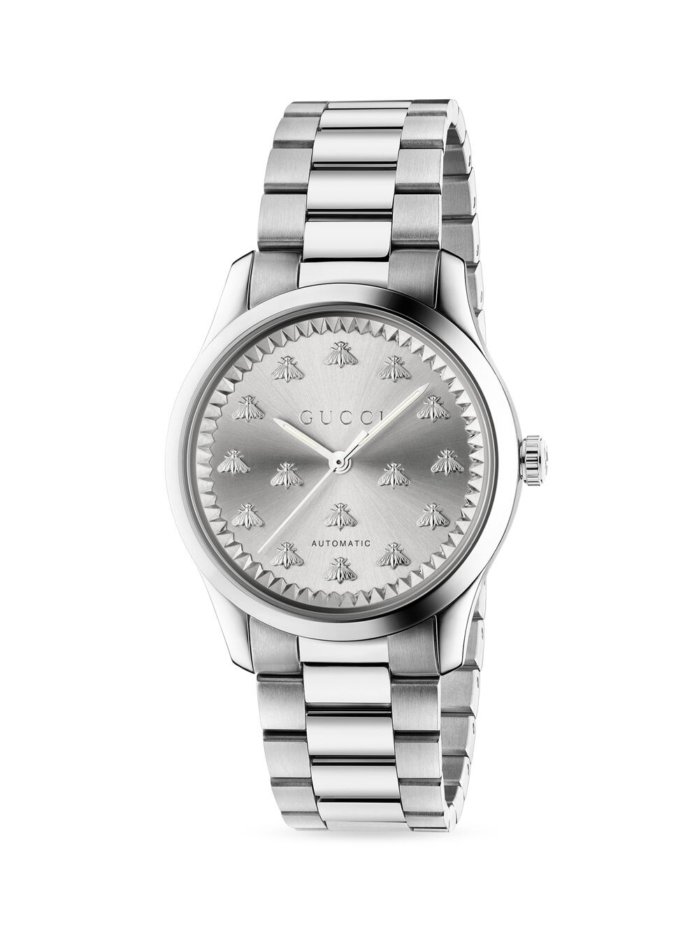 

G-Timeless Автоматические часы с пчелой Sun-Brushed Gucci, серебряный