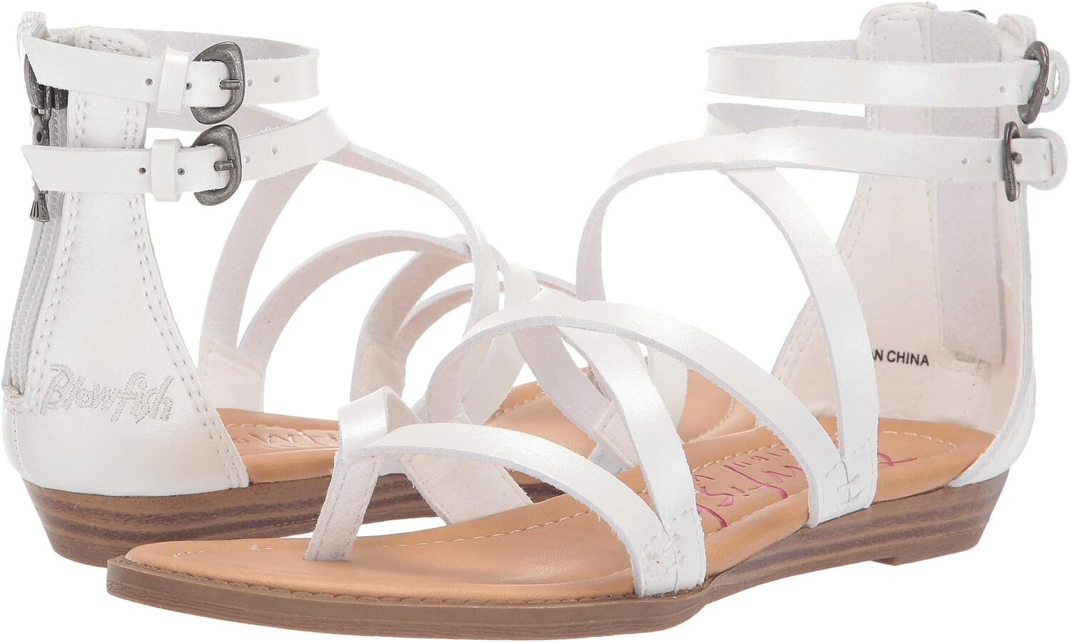 

Сандалии на плоской подошве Bungalow Blowfish Malibu, цвет Pearl White Dyecut PU