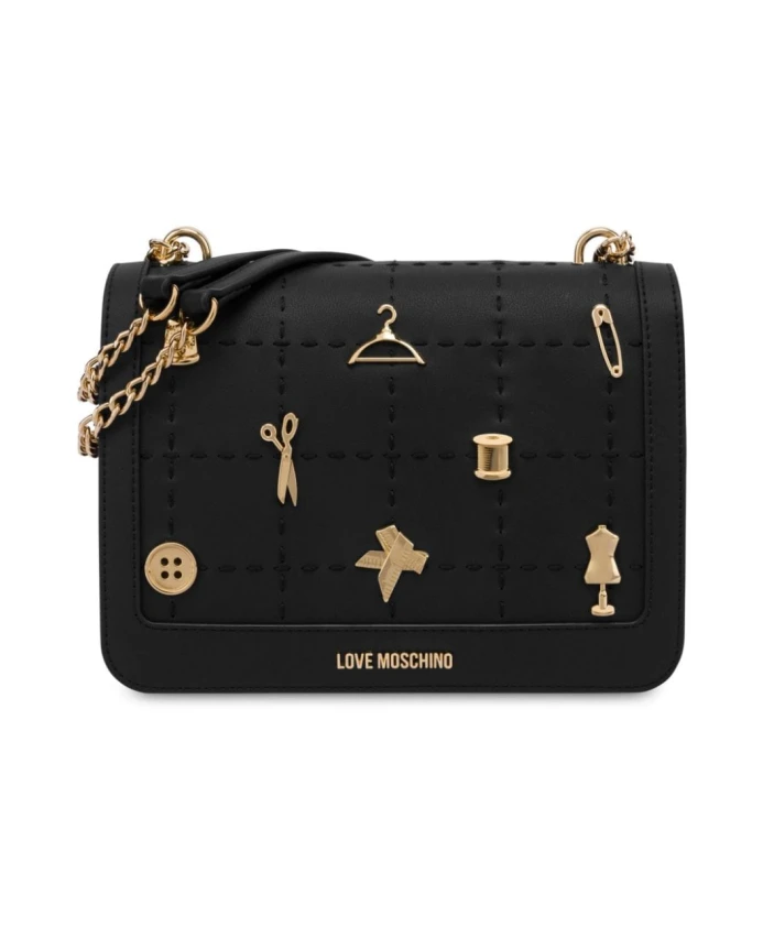

Сумка через плечо с заклепками Love Moschino, черный