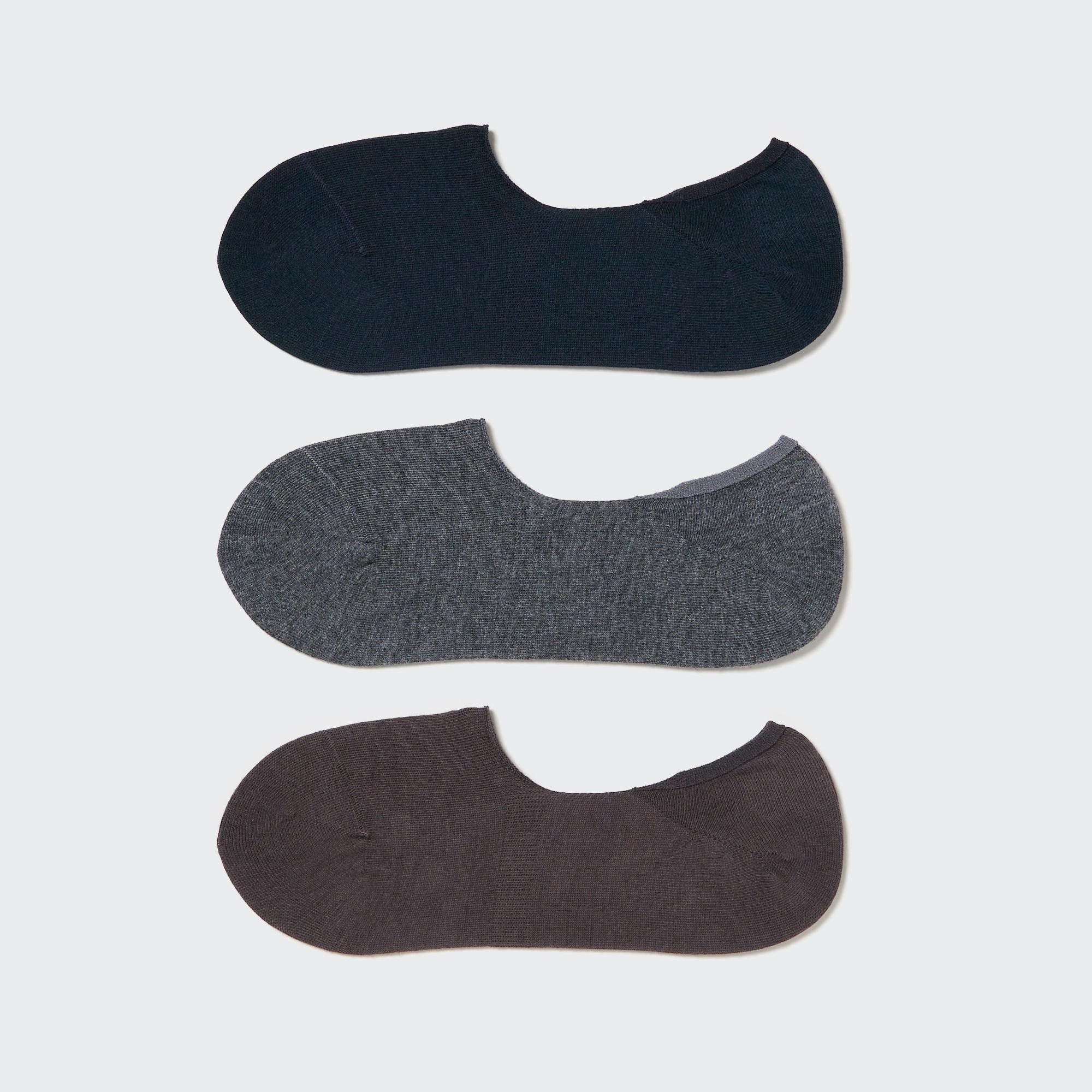 Невидимые носки (3 пары) UNIQLO, темно-синий