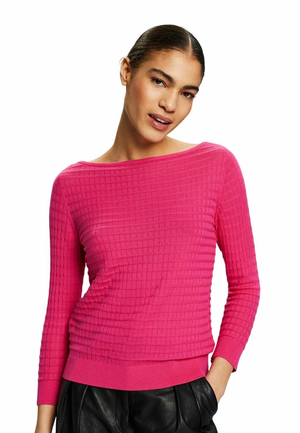 

Вязаный свитер STRUKTURIERTER Esprit, цвет pink fuchsia