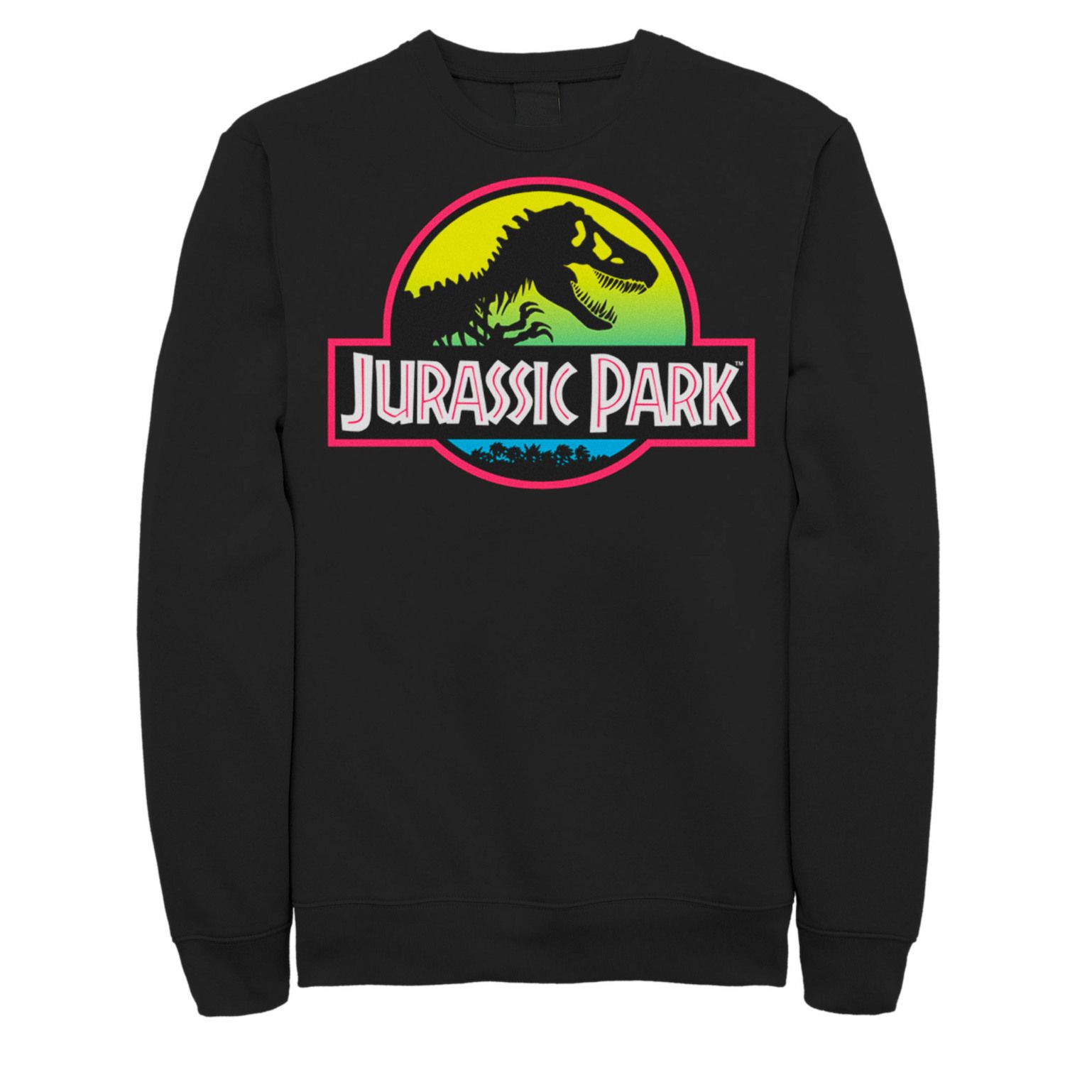 Мужской классический флисовый пуловер с оригинальным логотипом «Парк Юрского периода» Licensed Character
