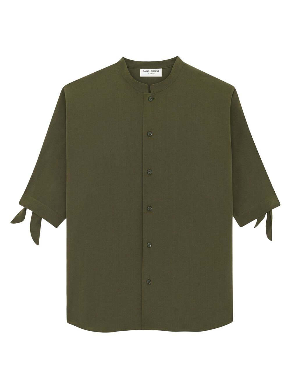 

Рубашка-туника из крепдешина Saint Laurent, зеленый