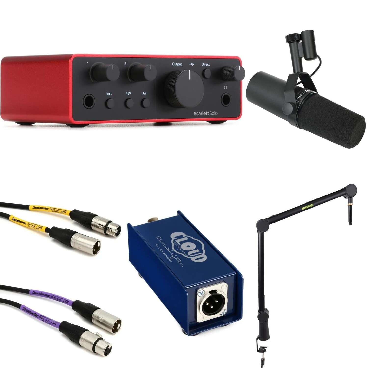 

Новый USB-аудиоинтерфейс Focusrite Scarlett Solo 4-го поколения и комплект для подкастинга с микрофоном Shure SM7B