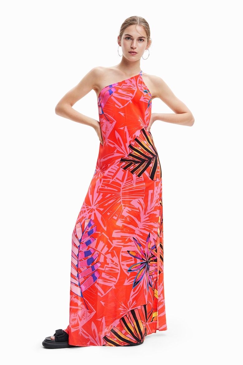 Пляжное платье с узорами и разрезом Desigual, красный