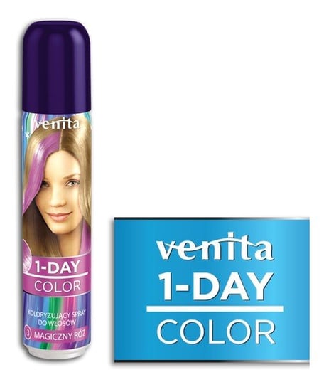 venita спрей для волос оттеночный venita 1 day color тон magic pink 50 мл Дневная спрей-краска для волос, 13 Magic Pink, 50 мл Venita, 1-