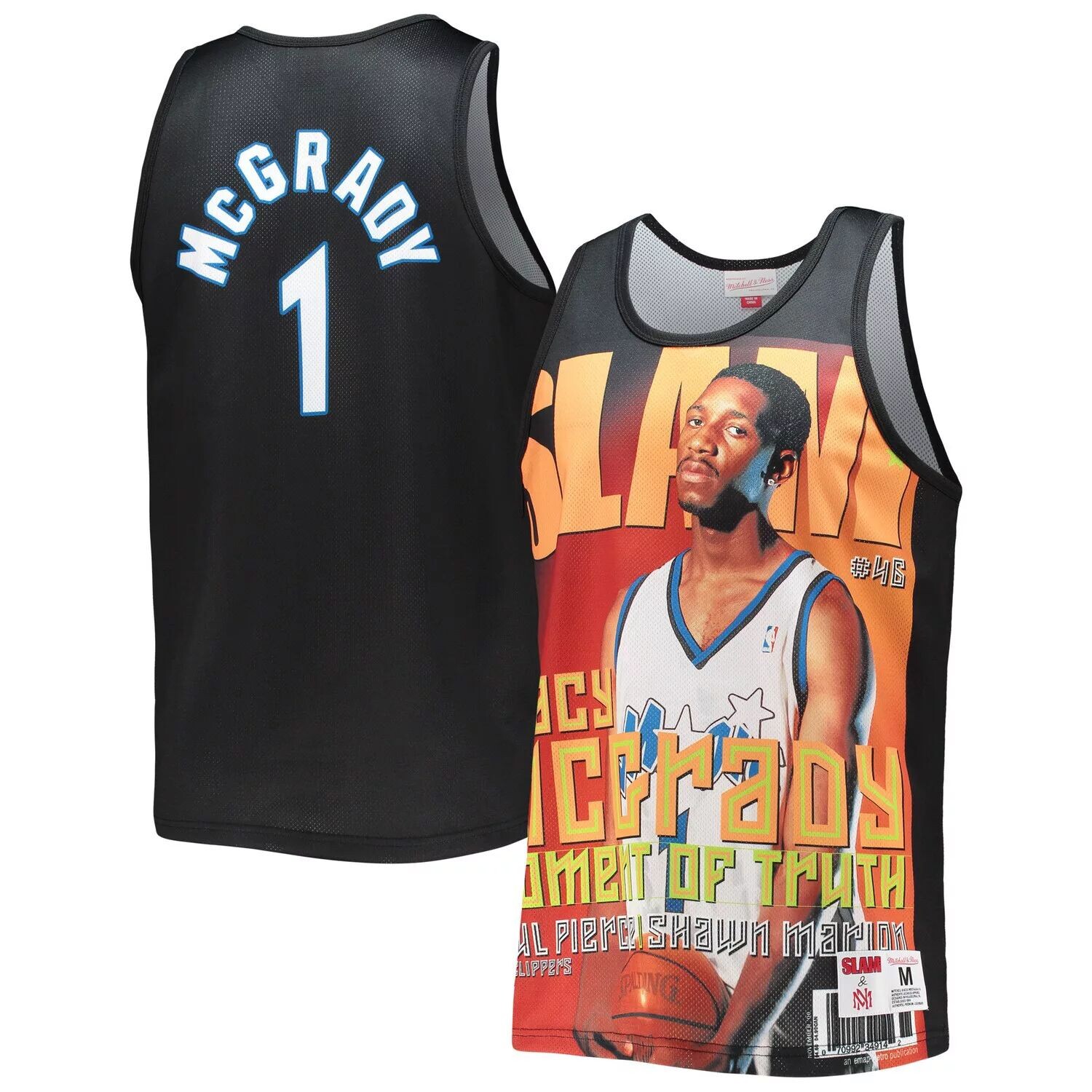 

Мужская майка Mitchell & Ness Tracy McGrady Black Orlando Magic Slam Player