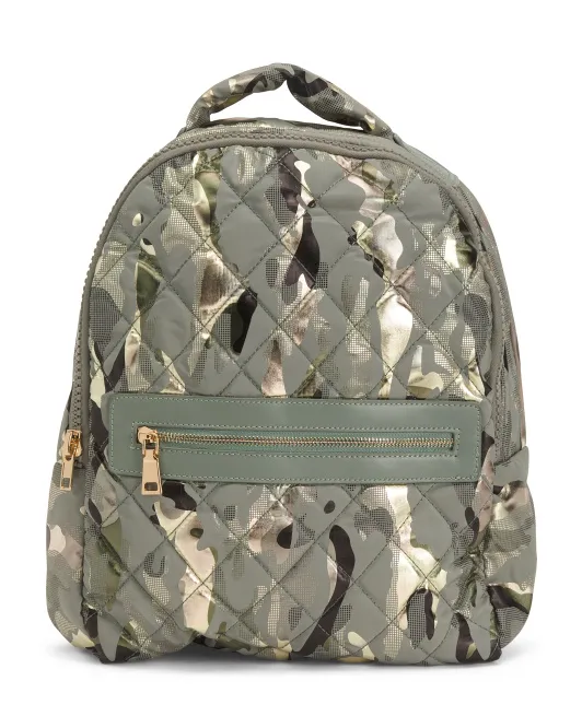 

Нейлоновый стеганый рюкзак All Star с принтом Sol & Selene, цвет Seafoam Metallic Camo
