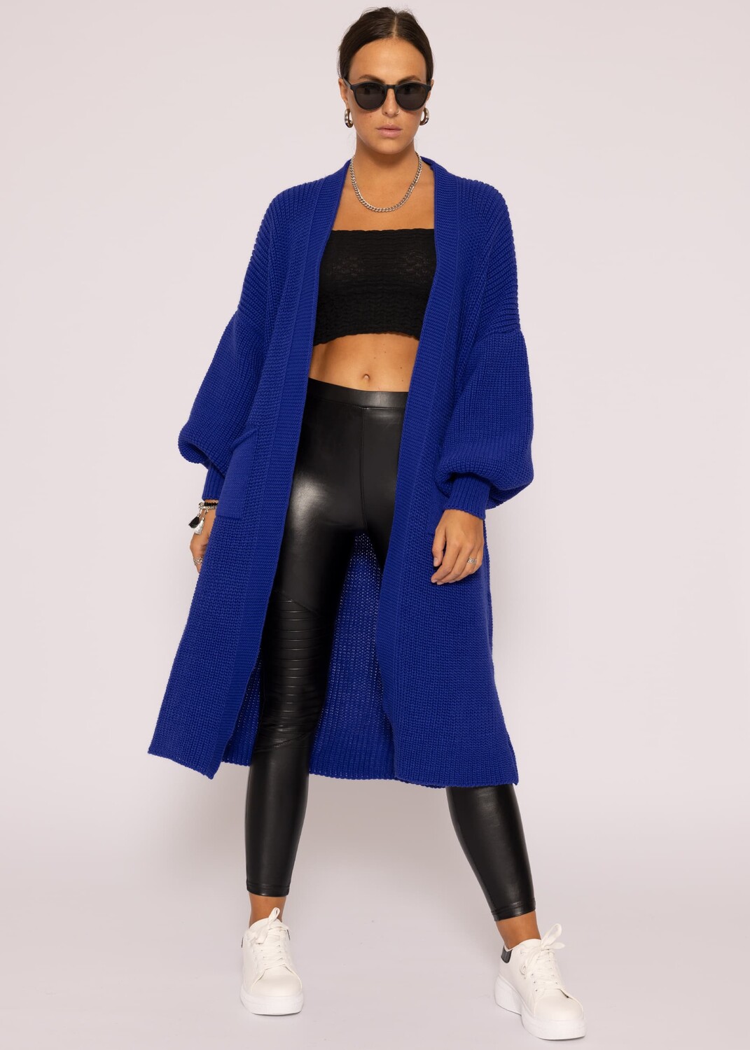 

Кардиган SASSYCLASSY Maxi Strick, королевский синий