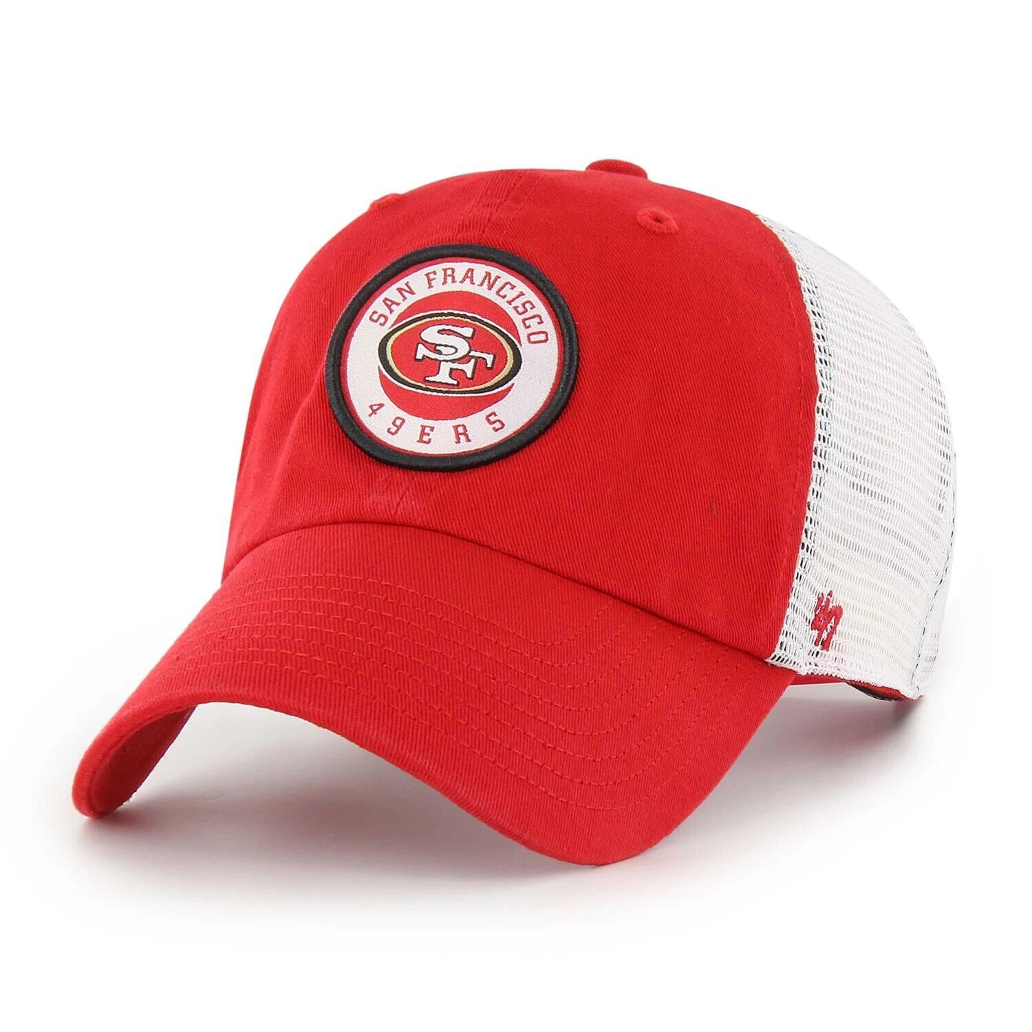 

Мужская кепка '47 Scarlet/White San Francisco 49ers Highline Clean Up Trucker Snapback