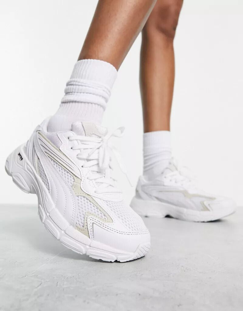 

Белые и кремовые кроссовки PUMA Teveris Nitro