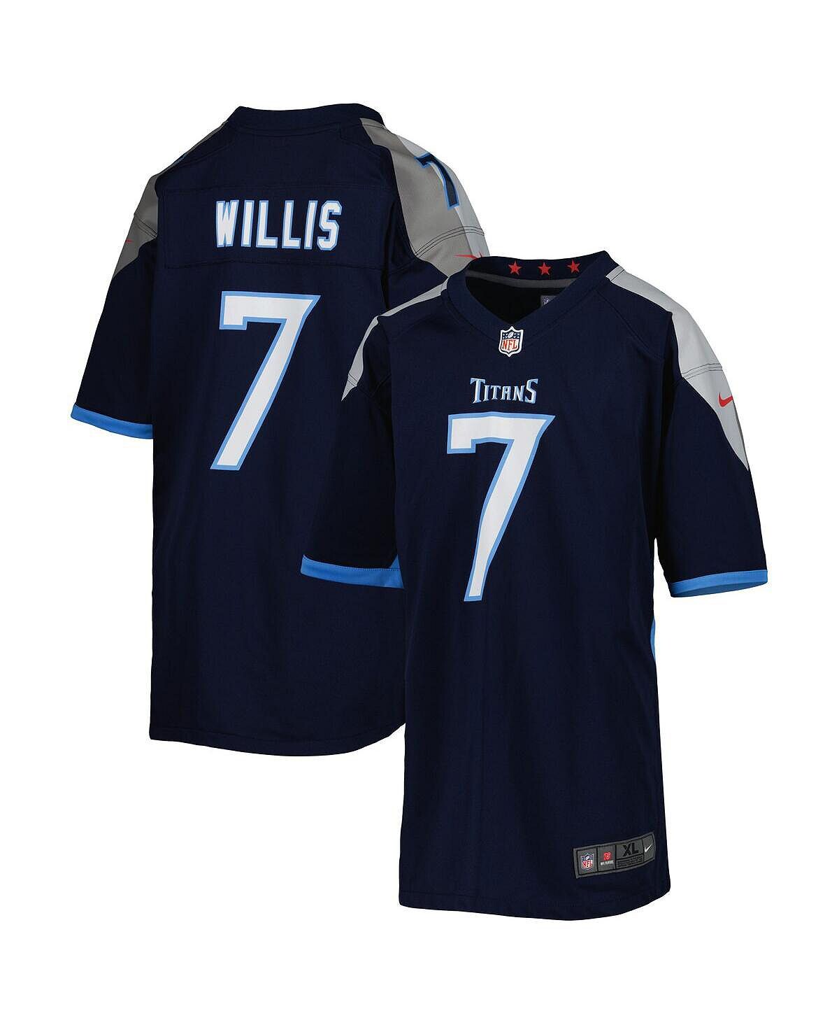 

Джерси Big Boys Malik Willis Navy Tennessee Titans Game Nike