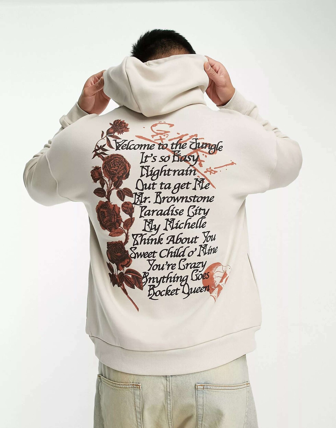 

Худи с принтом Bershka Guns N Roses