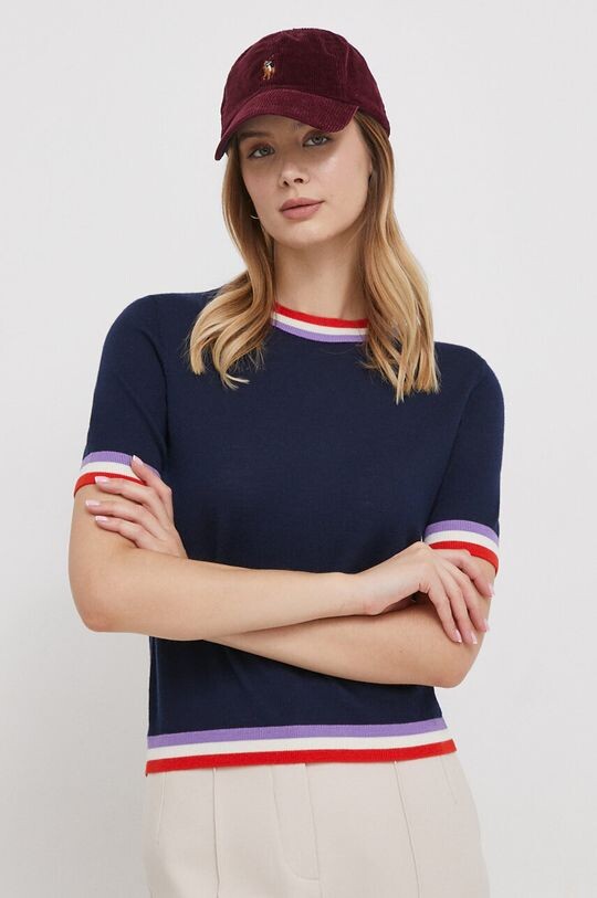 

Шерстяной свитер United Colors of Benetton, темно-синий