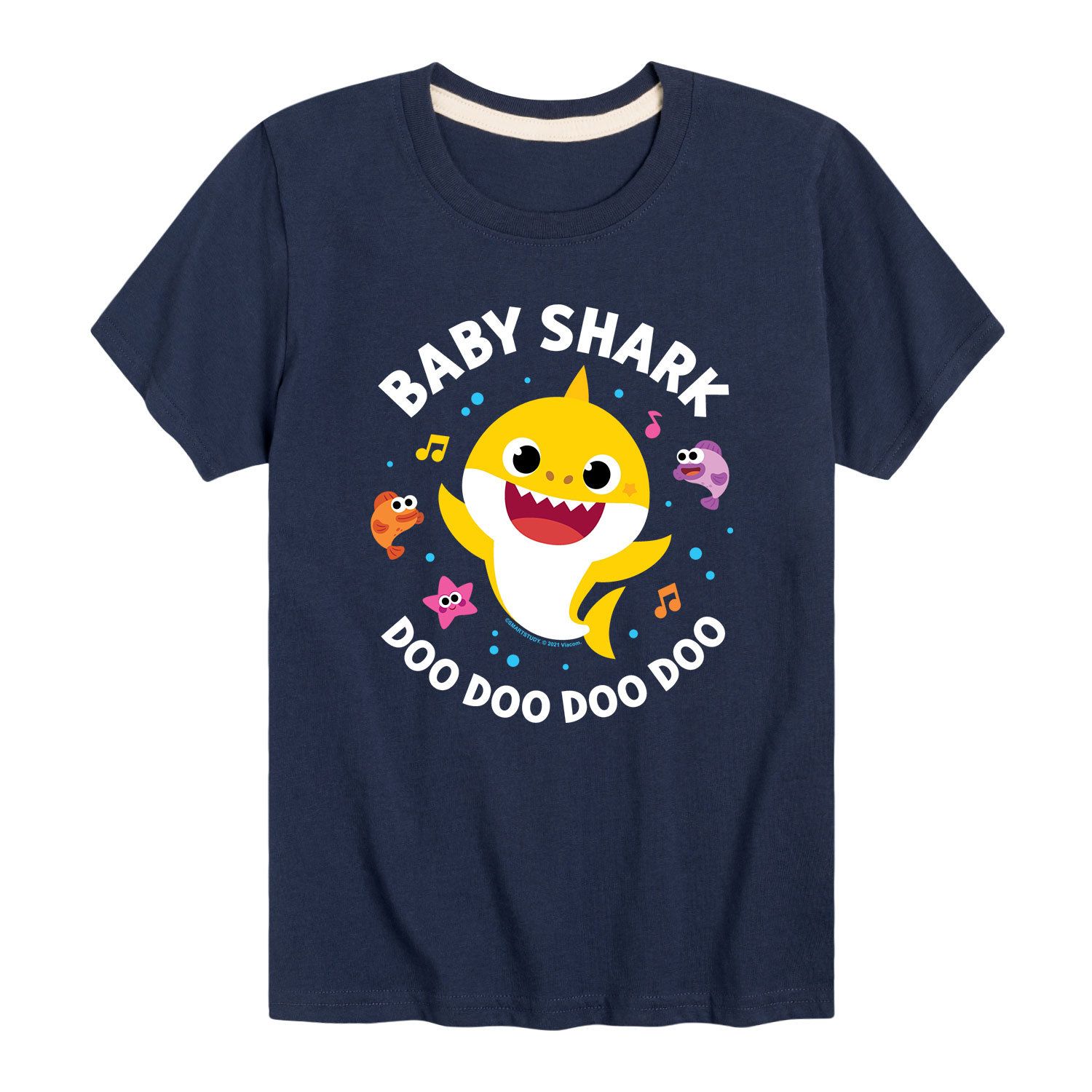 Футболка с рисунком Baby Shark Doo Doo для мальчиков 8–20 лет Baby Shark, синий