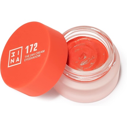 3INA Makeup The 24h Cream Shadow 172 Orange 24H Стойкая водостойкая формула быстрого высыхания Кремовая текстура Высокопигментированная матовая и мерцающая отделка Веганский продукт Не тестируется на животных