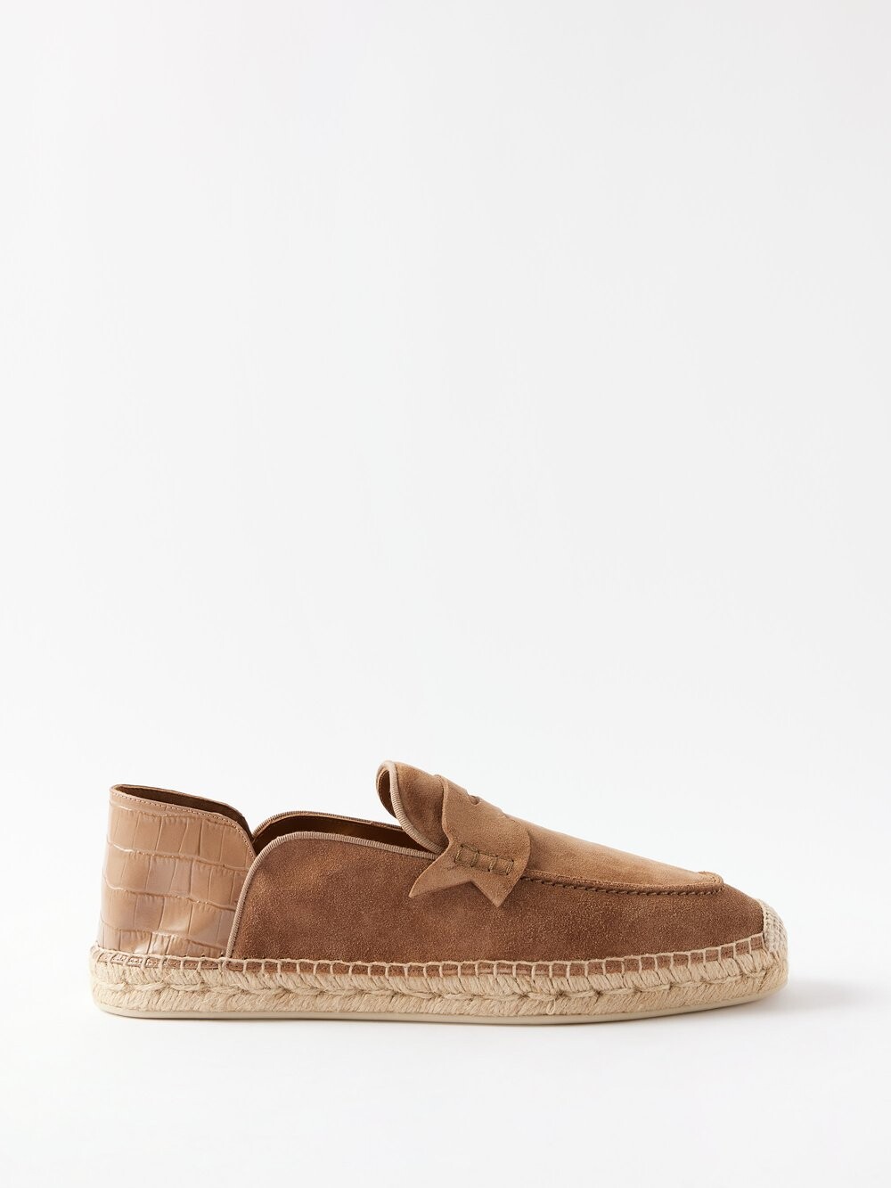 

Paquepapa эспадрильи без спинки из кожи и замши Christian Louboutin, коричневый