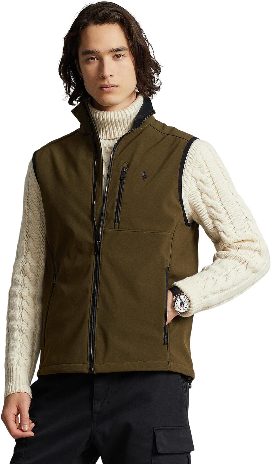 

Водоотталкивающий эластичный жилет Softshell Polo Ralph Lauren, цвет Dark Loden