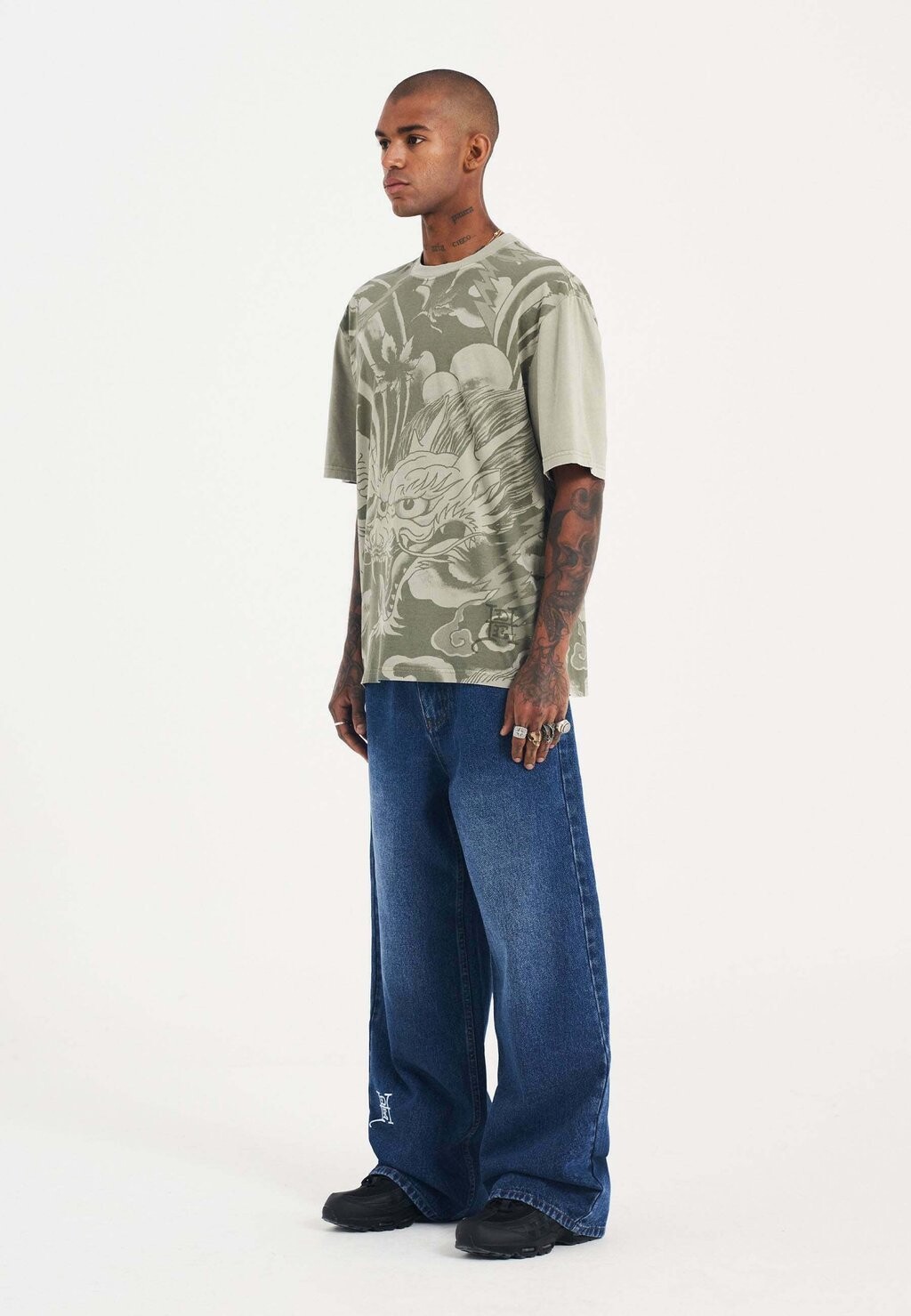 

Футболка с принтом PHOTO DRAG RELAXED Ed Hardy, зеленый