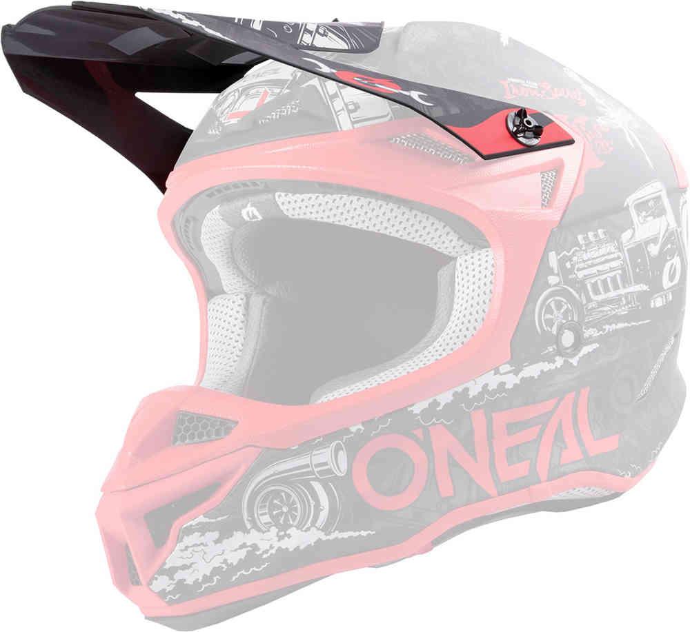 цена Козырек для шлема 5Series из полиакрилита HR Oneal, черный красный