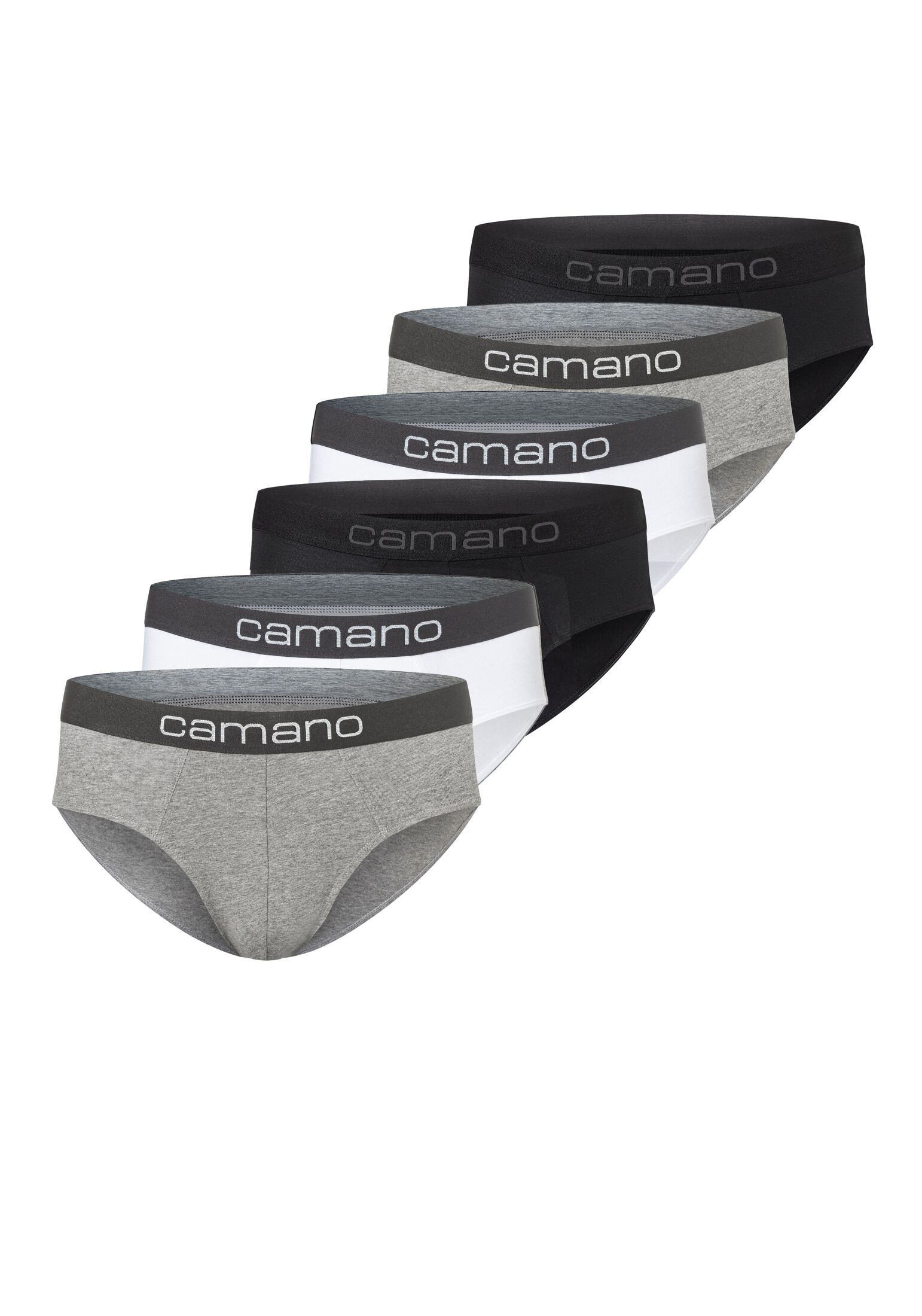 Трусы camano 6er Pack comfort, цвет schwarz grau weiß