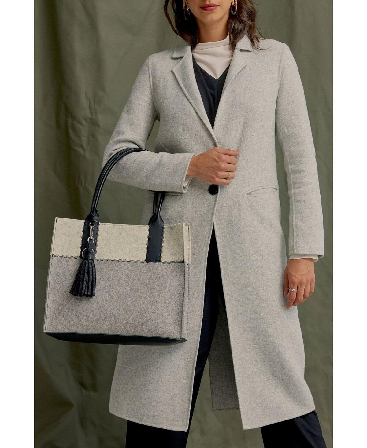 

Сумка Jaunt Petite из фетра из мериносовой шерсти Graf Lantz, серый