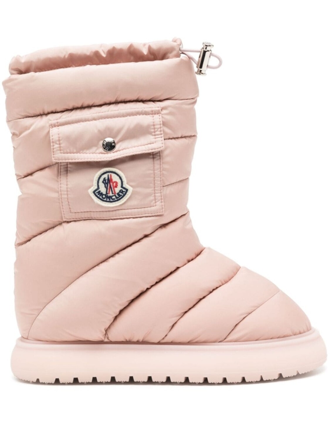 

Дутые сапоги Gaia с нашивкой-логотипом Moncler, розовый