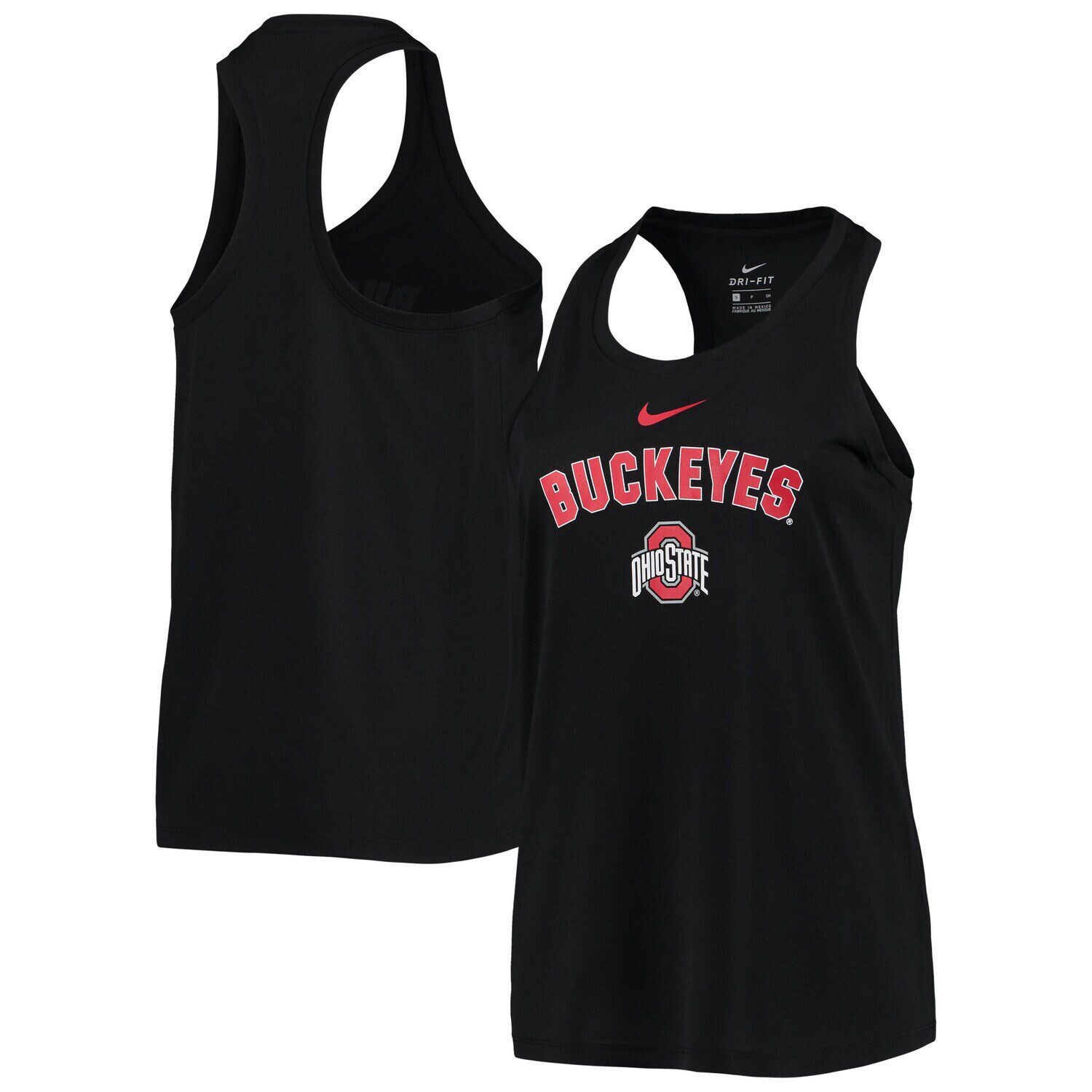 

Женская классическая майка Nike Black Ohio State Buckeyes Arch & Logo Nike