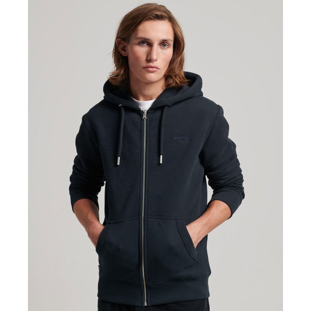 

Толстовка Superdry Vintage Logo Emb Full Zip, синий
