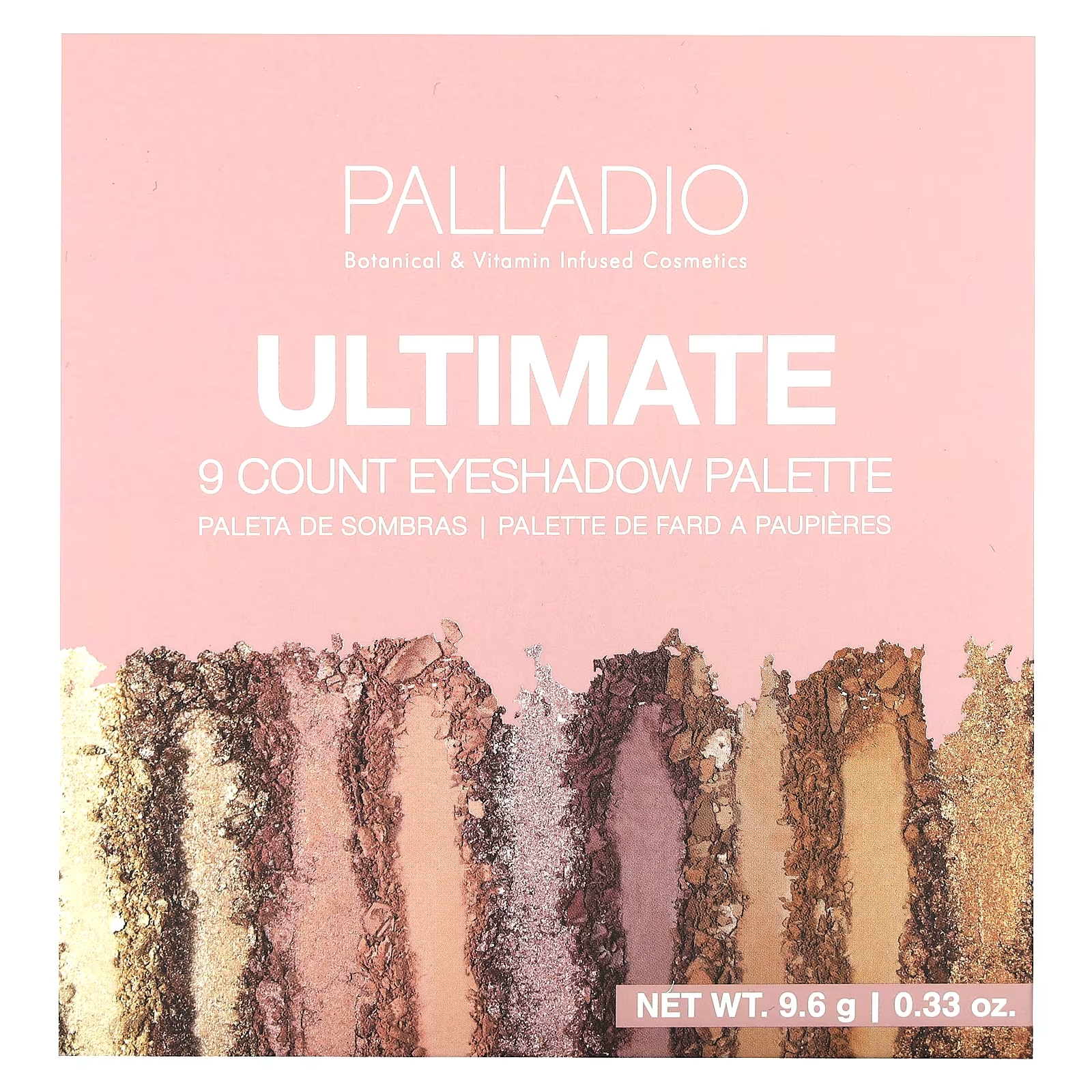 Палетка теней для век Palladio Ultimate Rosey Nudes из 9 цветов, 9,6 г