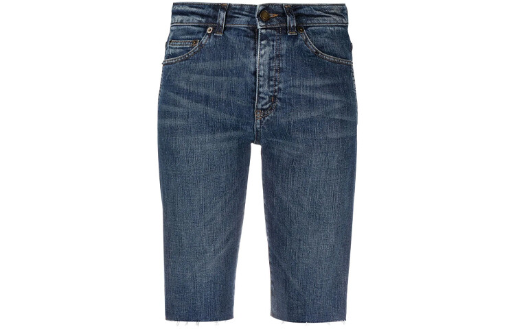 

SAINT LAURENT Женские джинсовые шорты, цвет Blue